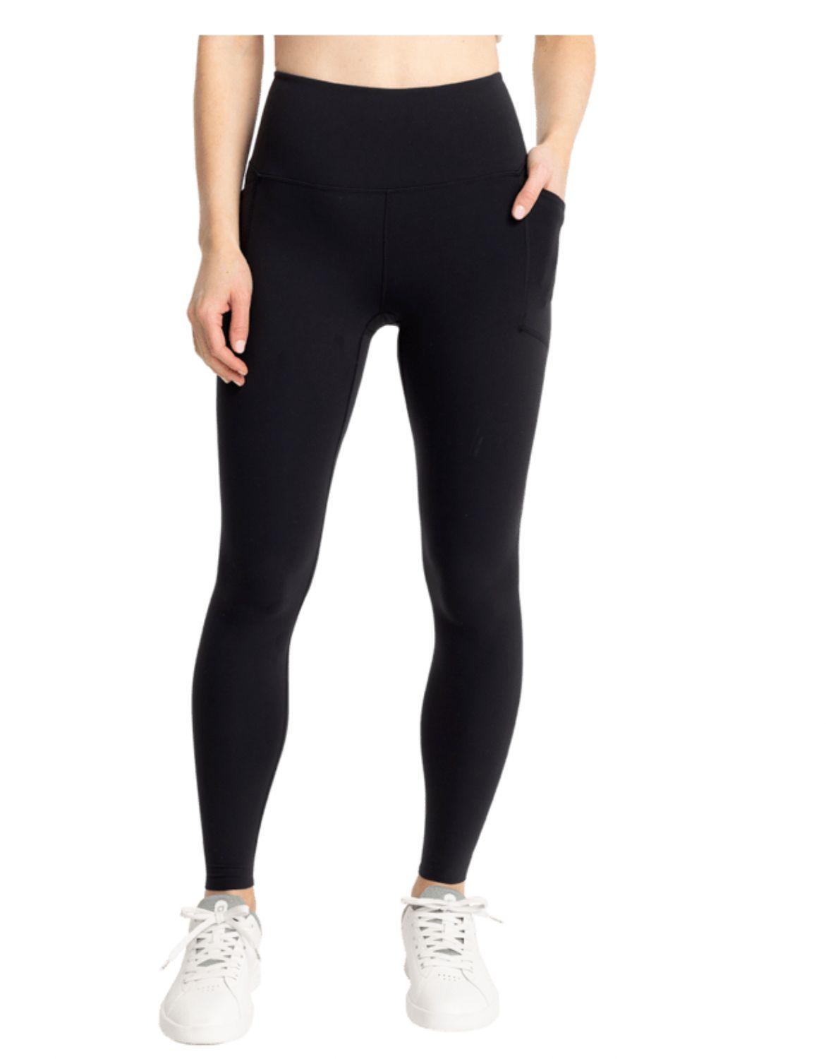 Free Fly Women&#39;s All Day 7/8 Pocket Legging, Color: Black, Size: XS
