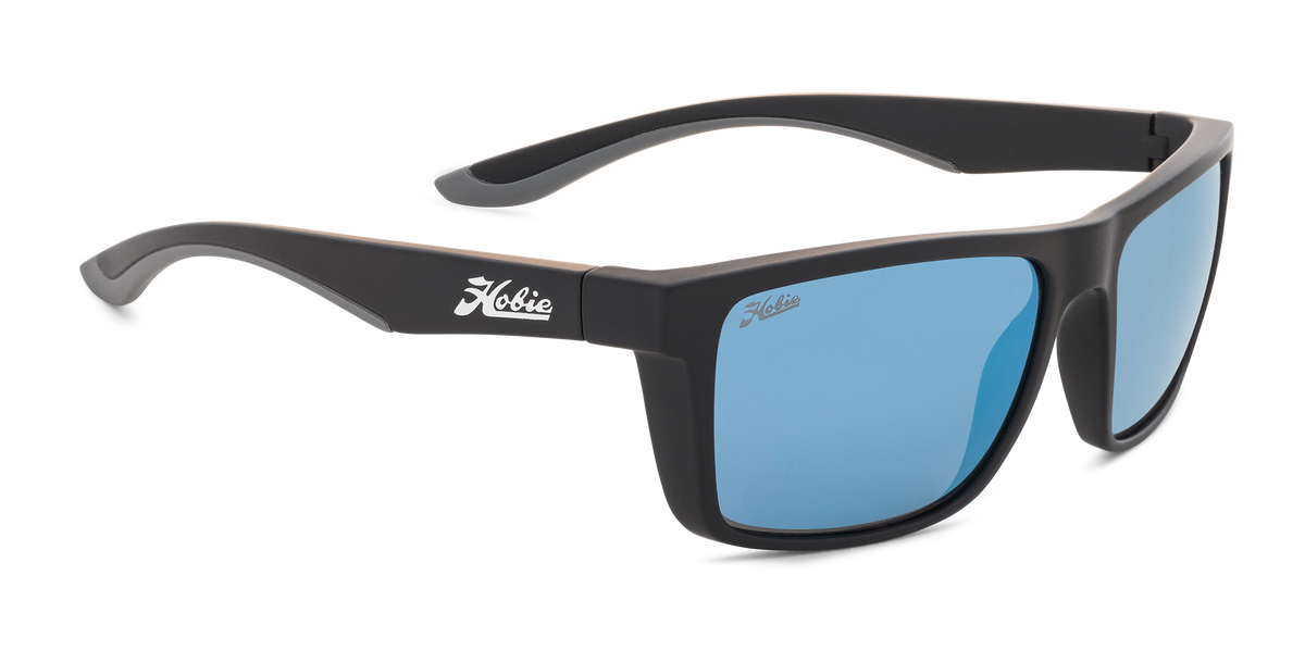 Hobie Polarized Cove Float, Color: Satin Black, Size: Cobalt Mirror