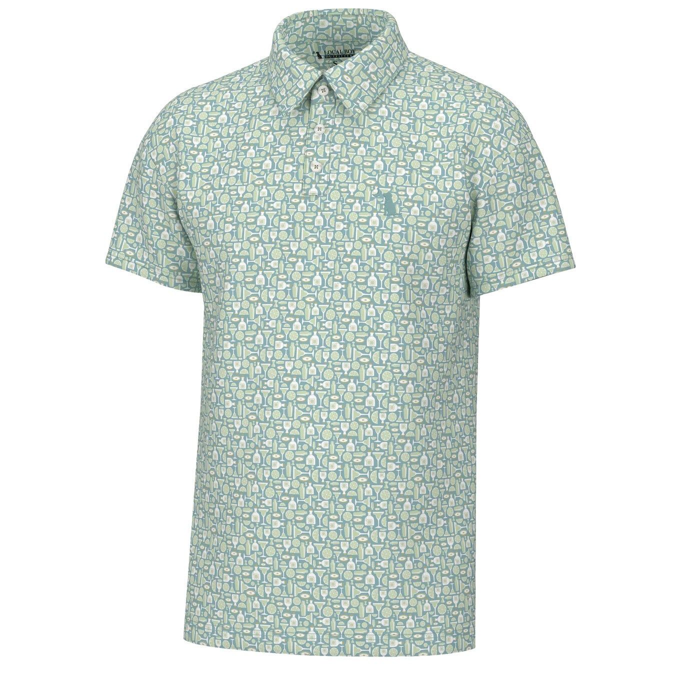 Local Boy Outfitters Dirty Myrtle Polo - Cool Oak Camo, Color: Margarita, Size: SM