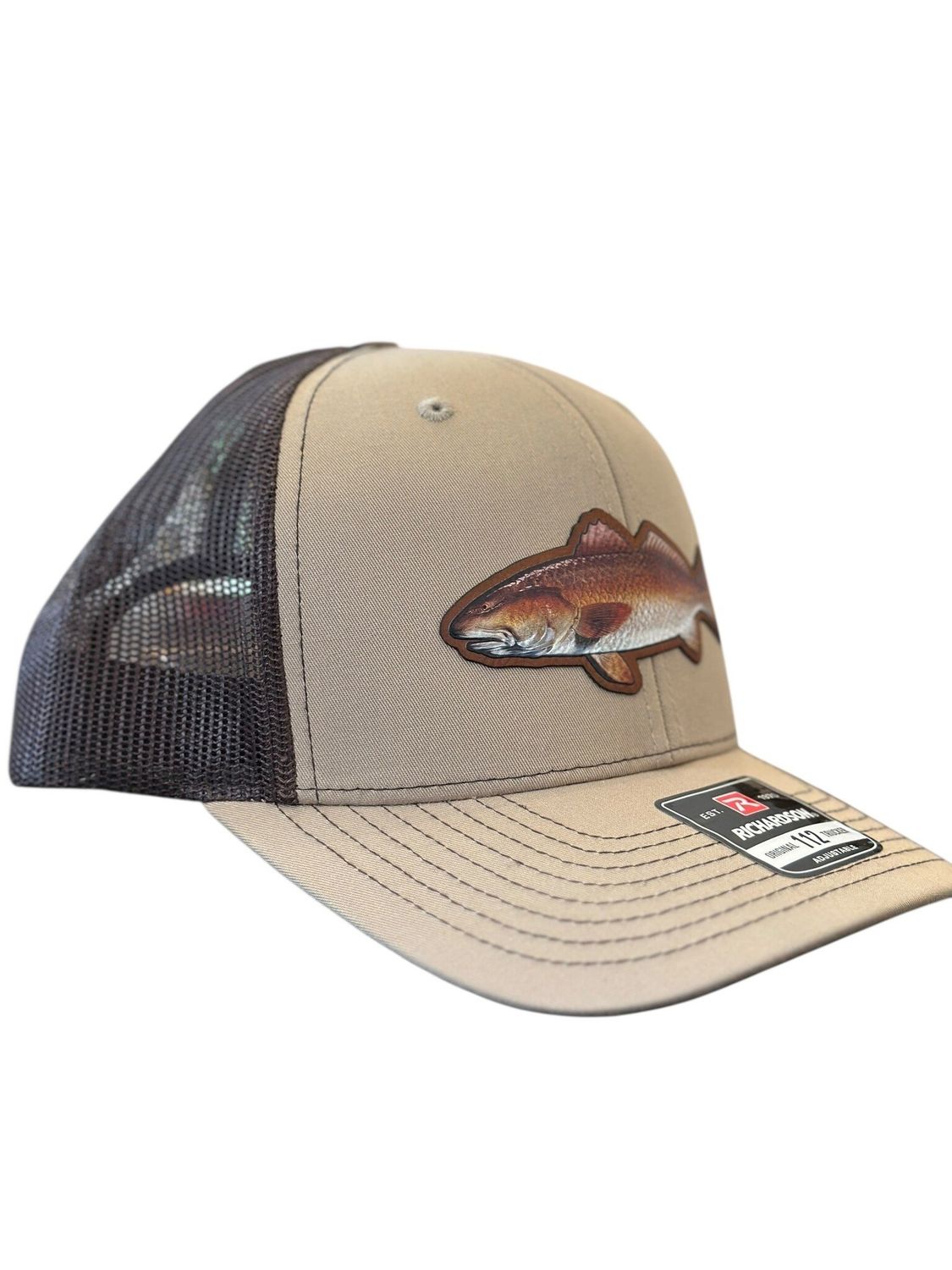 Custom Redfish Patch Hat, Color: Green/Black