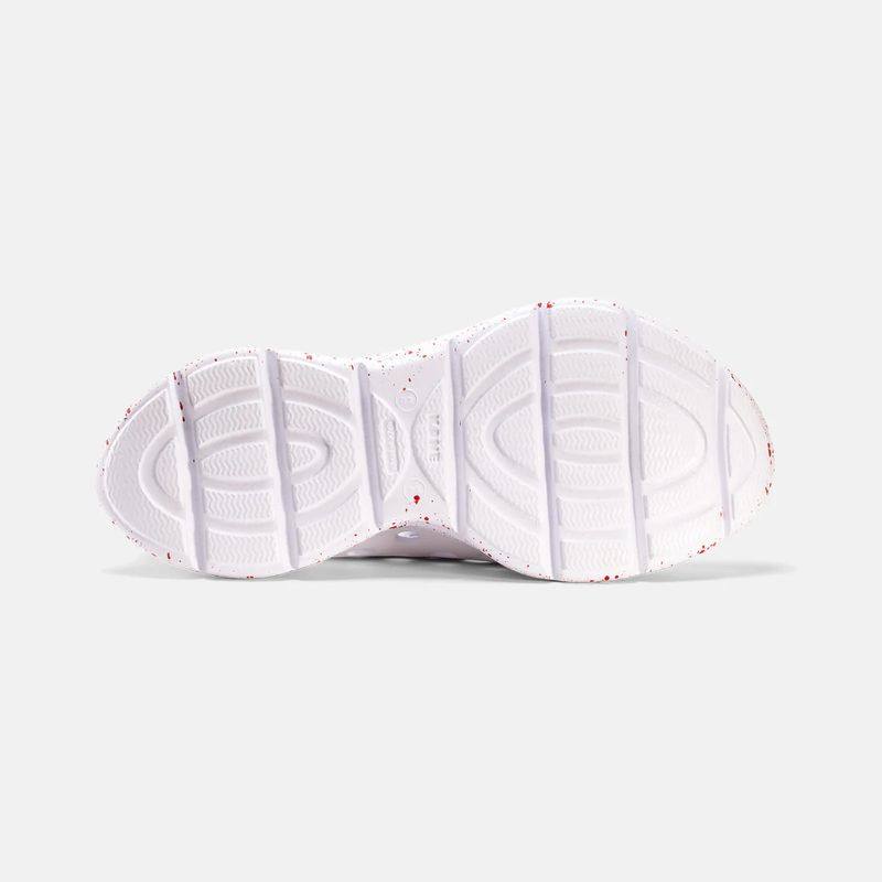 Kane Revive Recovery Shoe – All White / Red Speckle
