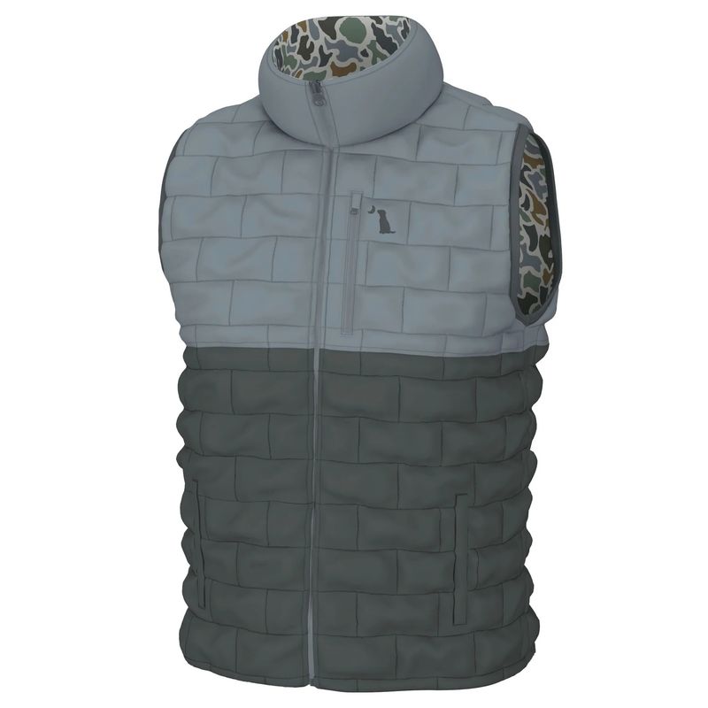 Local Boy Duck Down Reversible Vest - Localflage Bluff