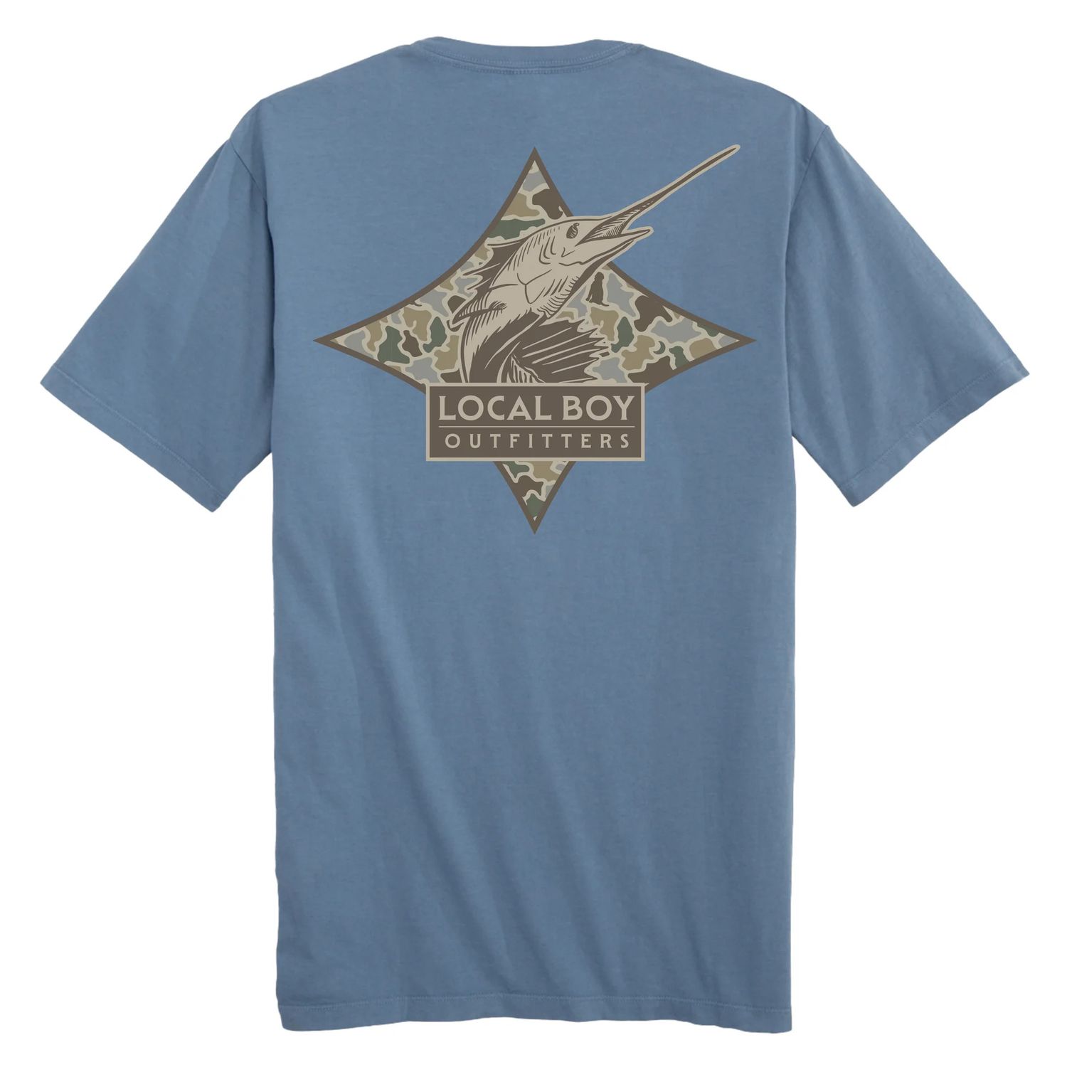 Local Boy Dog &amp; Moon Camo Sailfish SS Tee - Slate