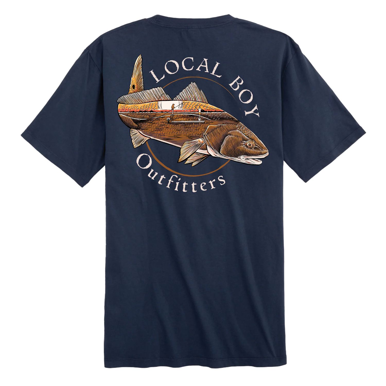 Local Boy Marsh Red SS Tee - China Blue