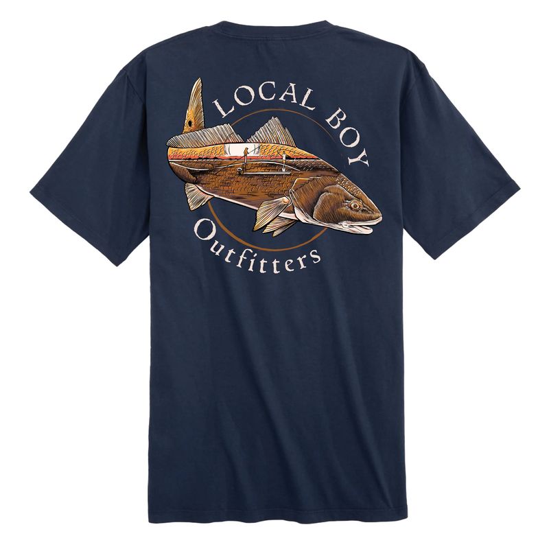 Local Boy Marsh Red SS Tee - China Blue