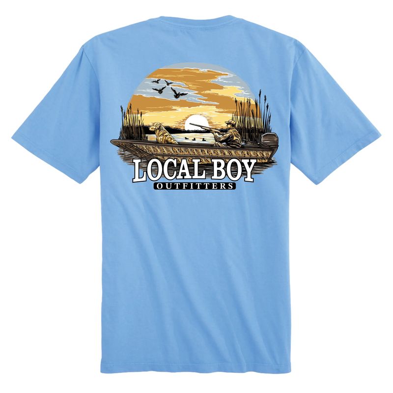 Local Boy Sunset Hunt SS Tee - Washed Denim