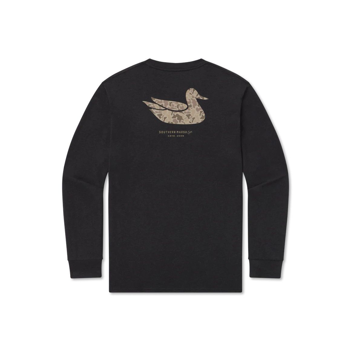 Southern Marsh Duck Originals Camo Long Sleeve - Washed Graphite