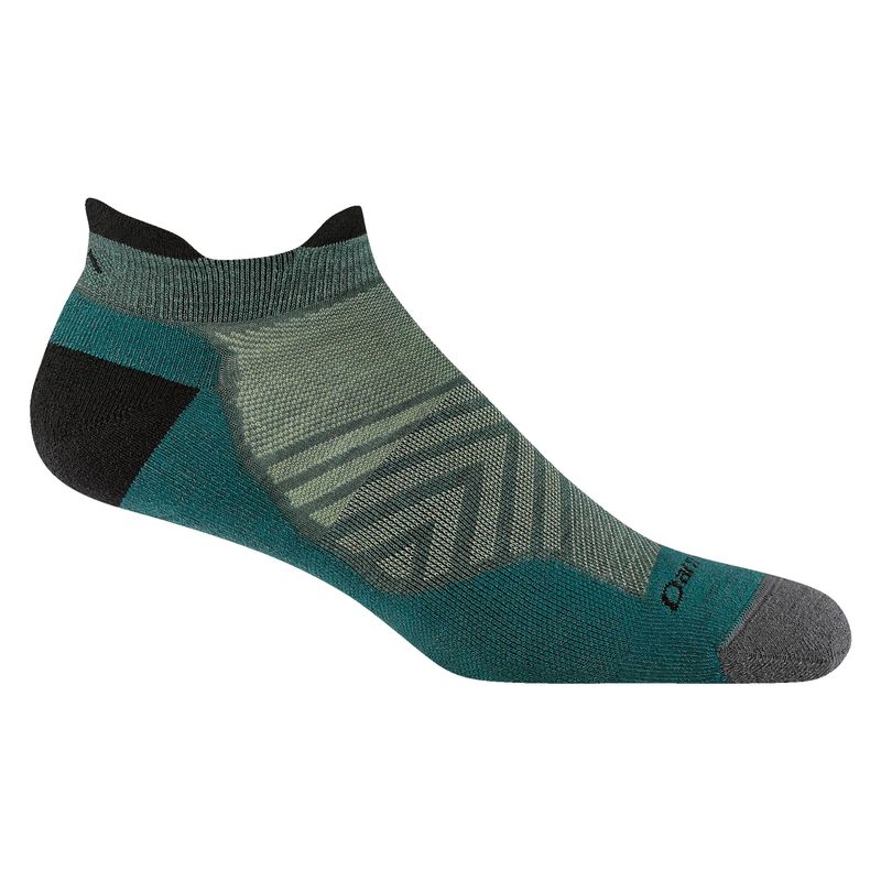 Darn Tough Run No Show Tab Cushioned Ultra-Lightweight Running Socks - Teal Darn Tough Run No Show Tab Cushioned Ultra-Lightweight Running Socks - Teal
