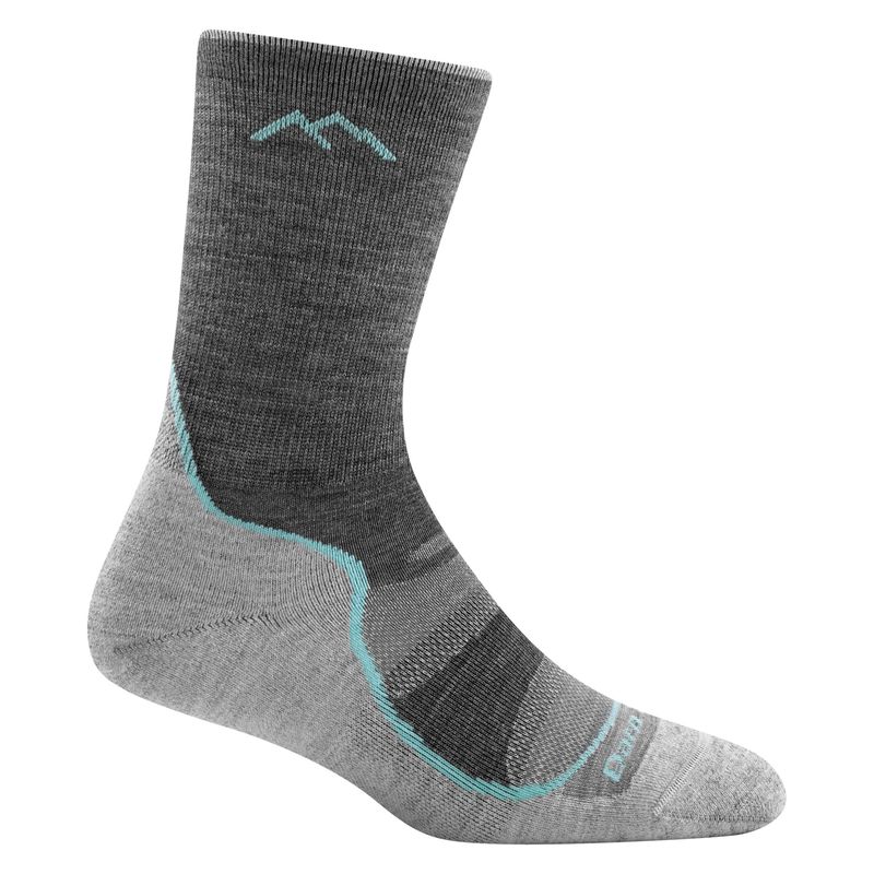 Darn Tough Women's Light Hiker Micro Crew Lightweight Hiking Socks - Slate Darn Tough Women's Light Hiker Micro Crew Lightweight Hiking Socks - Slate