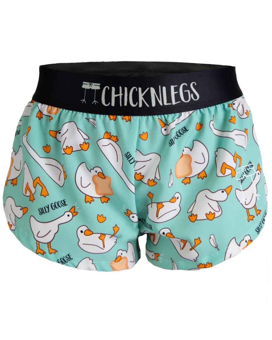 Chicknlegs Women's Silly Goose 1.5" Split Shorts