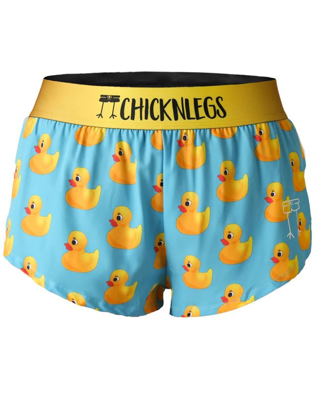 Chicknlegs Women's Rubber Ducky 1.5" Split Shorts