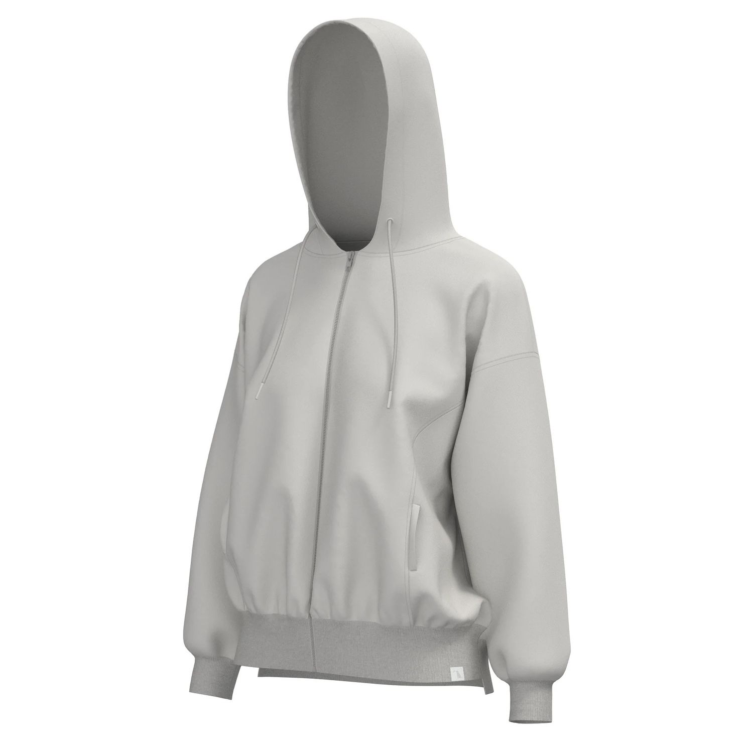 Local Girl Velvet Fleece Front Zip Hoodie - Light Sand