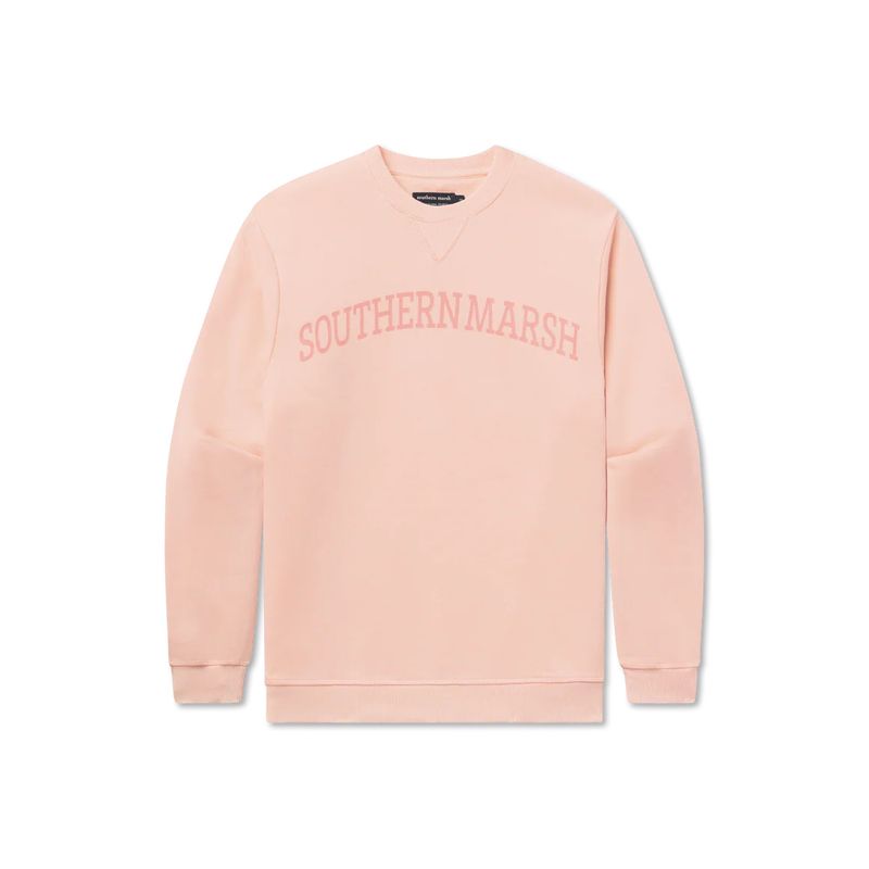 Southern Marsh Varsity Vintage Crew Sweatshirt - CAMELLIA