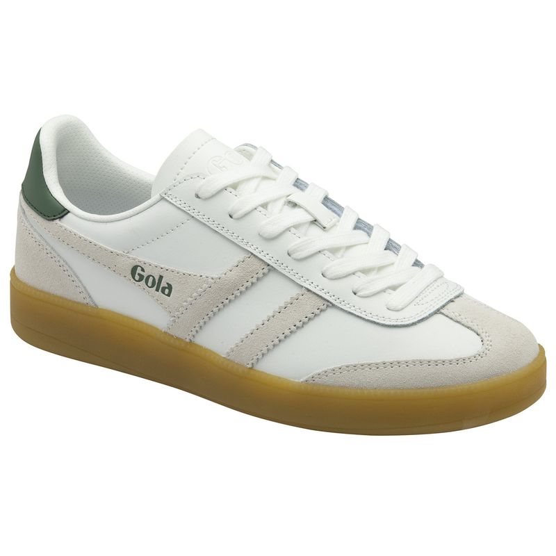 Gola Women's Viper Leather Sneaker - White/white/evergreen/gum