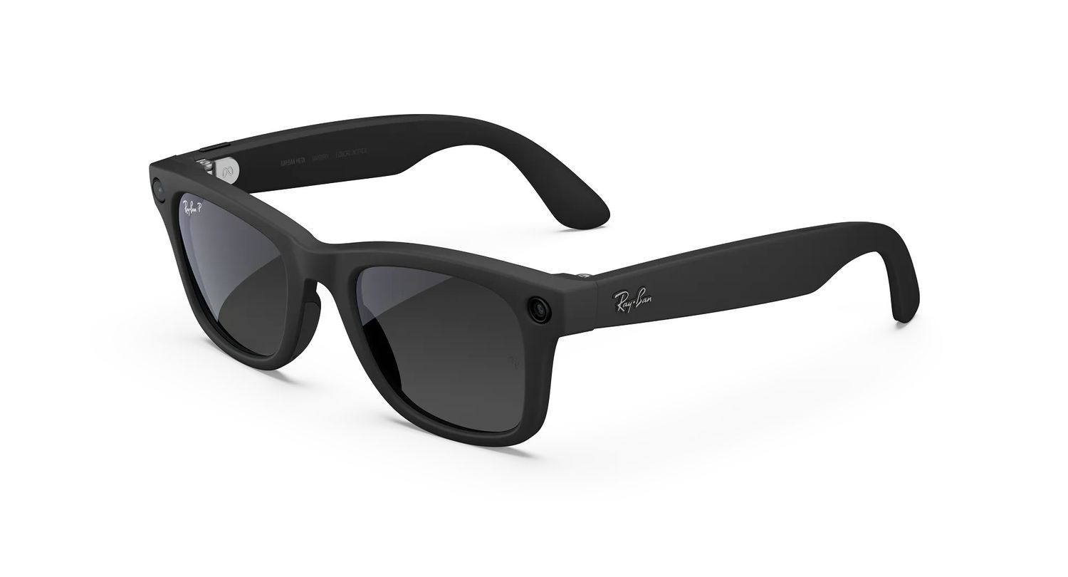 RayBan Meta Wayfarer Matte Black w/ Polar Gradient Graphite (Gen 2)