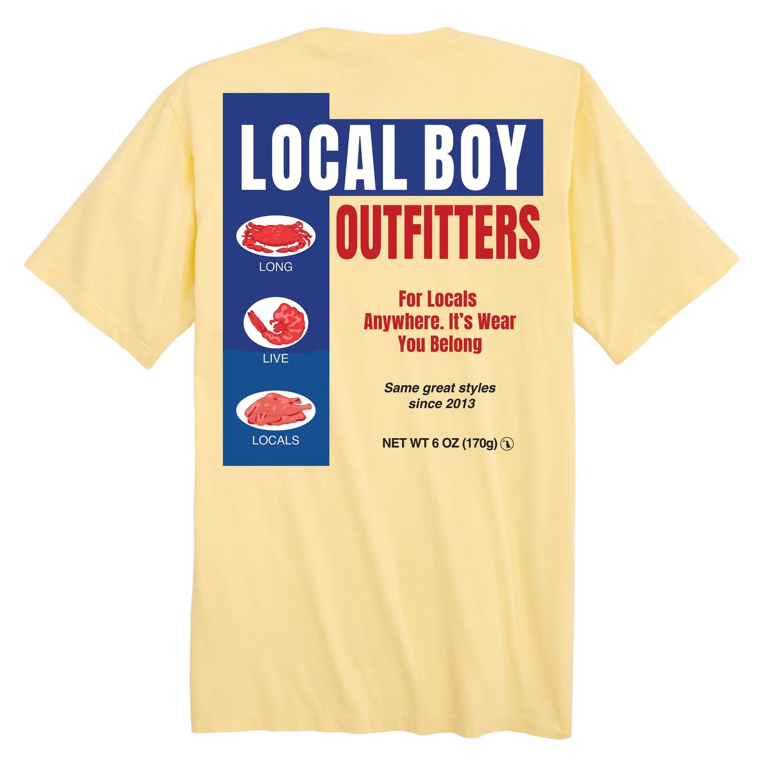 Local Boy Local Bay SS Tee - Banana