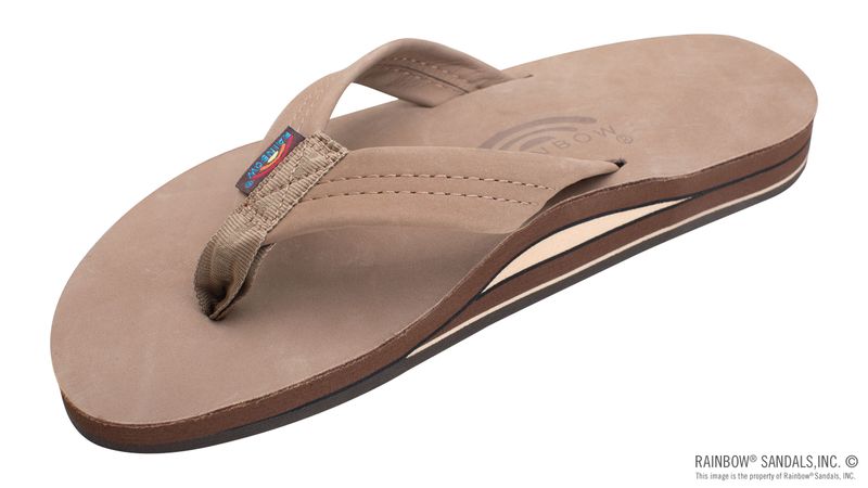 Rainbow Sandals Men's Double Layer Premier Leather with Arch Support