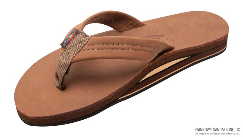 Rainbow Sandals Men's Double Layer Premier Leather with Arch Support