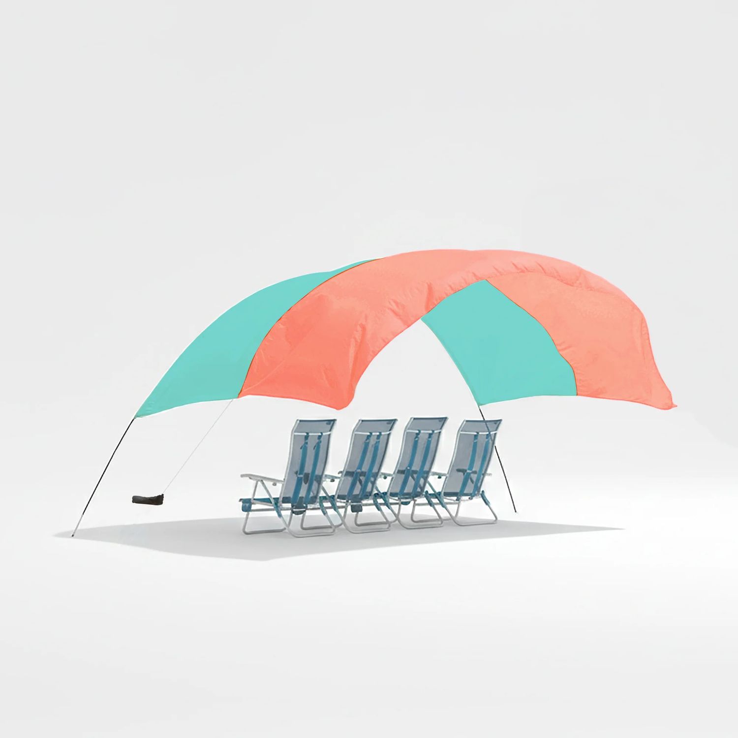Shibumi Shade Classic Sea Glass beach shade setup on Panama City Beach