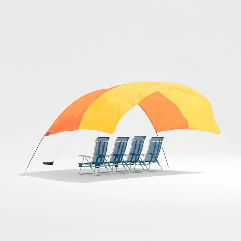 Shibumi Shade Classic Sunrise beach shade setup on Panama City Beach