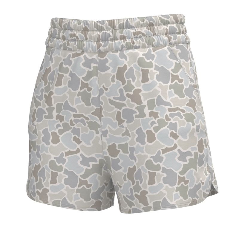 Local Girl High Waisted Volley Short - Forest Camo Saltwater