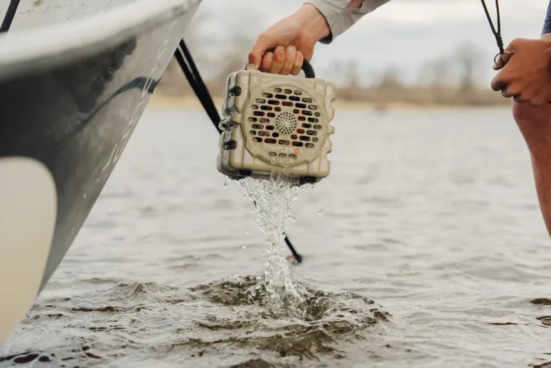 Tan Turtlebox Cub Portable Bluetooth Speaker | Built for Boats, Sandbars &amp; Coastal Adventures