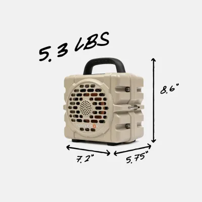 Tan Turtlebox Cub Portable Bluetooth Speaker | Built for Boats, Sandbars &amp; Coastal Adventures