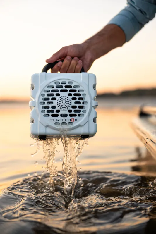 White Turtlebox Cub Portable Bluetooth Speaker | Waterproof Beach Speaker in Panama City Beach
