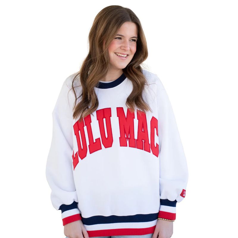 Lulu Mac Sweatshirt Social Society - Red/Navy