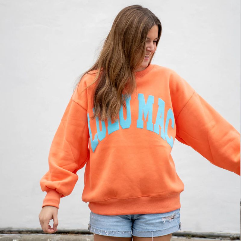 Lulu Mac Sweatshirt Puff - Orange/Blue