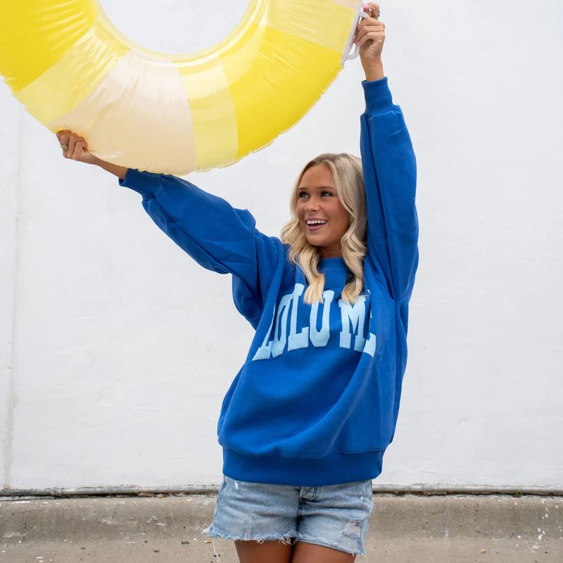 Lulu Mac Sweatshirt Puff - Royal/Light Blue