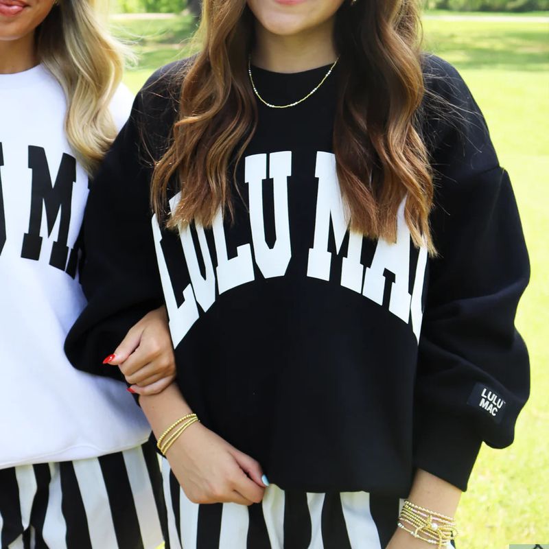 Lulu Mac Sweatshirt Puff - Black/White