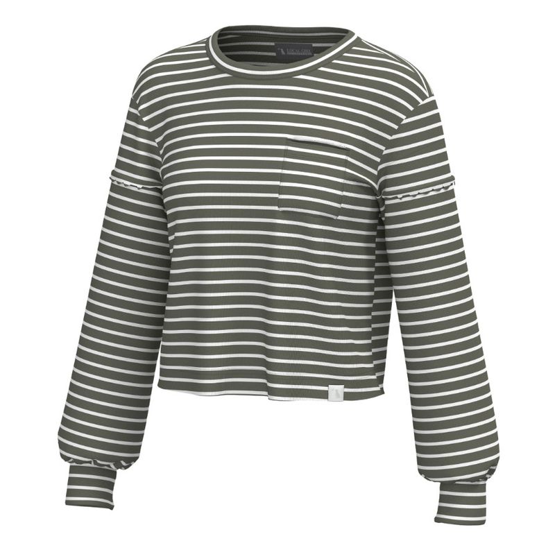 Local Girl Revive Crew - Olive Stripe