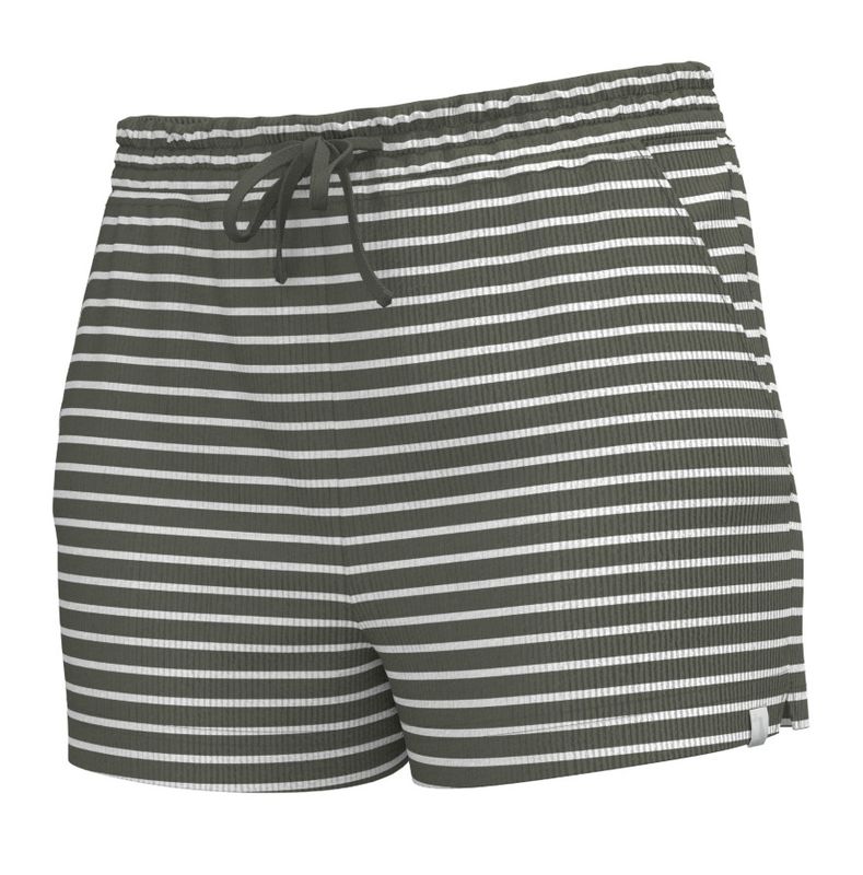 Local Girl Revive Shorts - Olive Striped