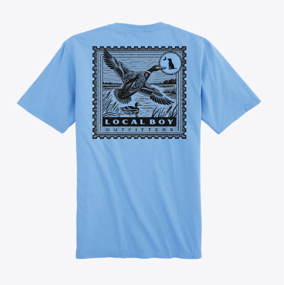 Local Boy Duck Stamp SS Tee - Washed Denim