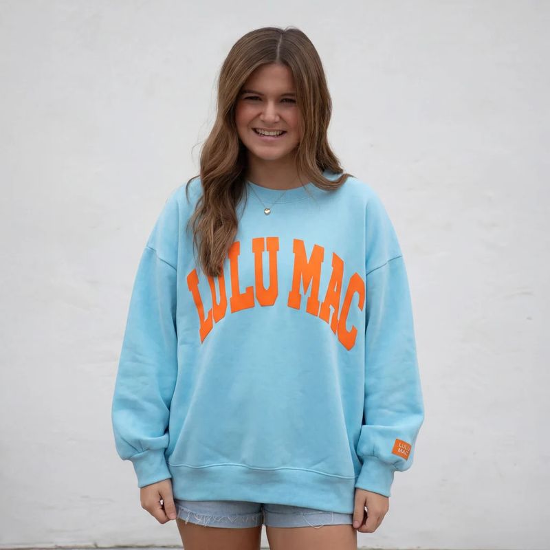 Lulu Mac Puff Sweatshirt - Blue/Orange