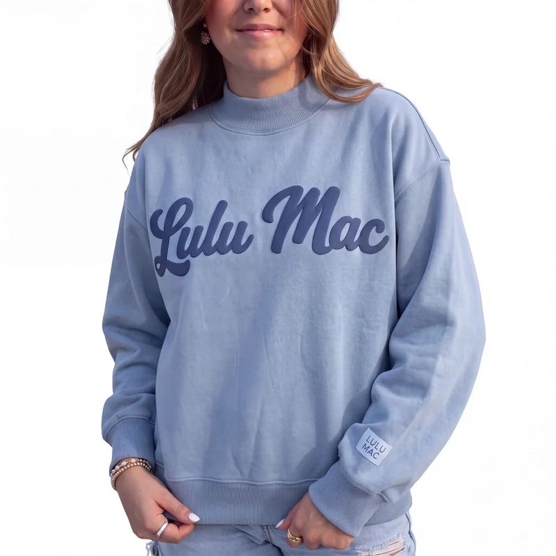 Lulu Mac Script Sweatshirt - Blue/Blue