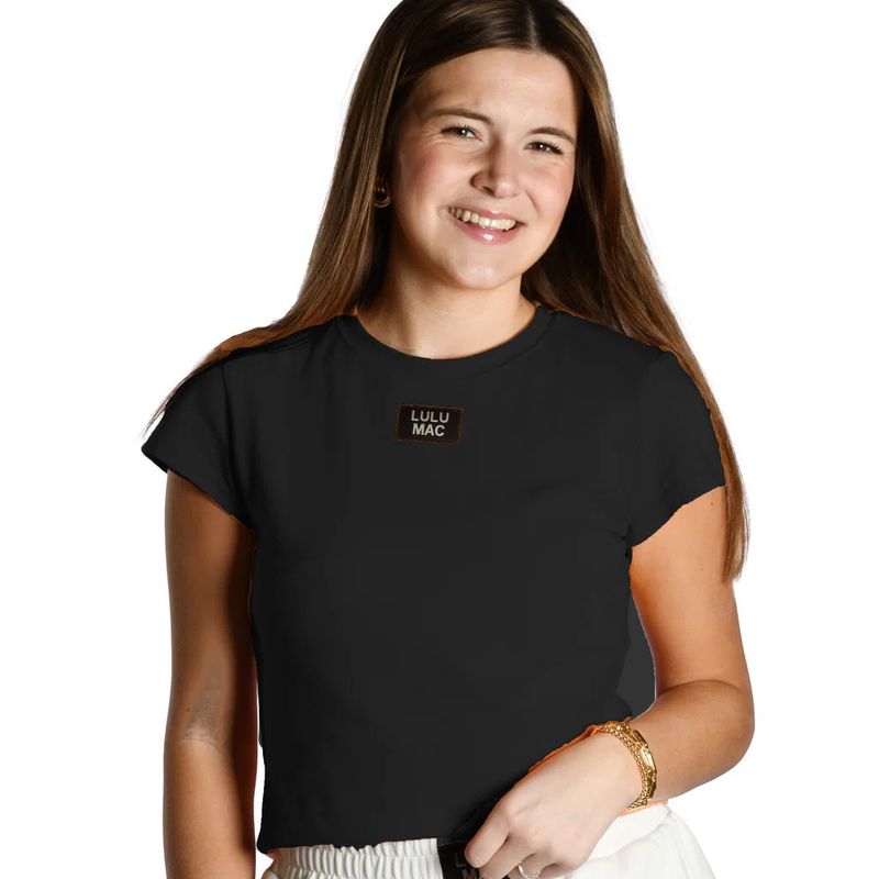 Lulu Mac Short Sleeve Baby Tee - Black