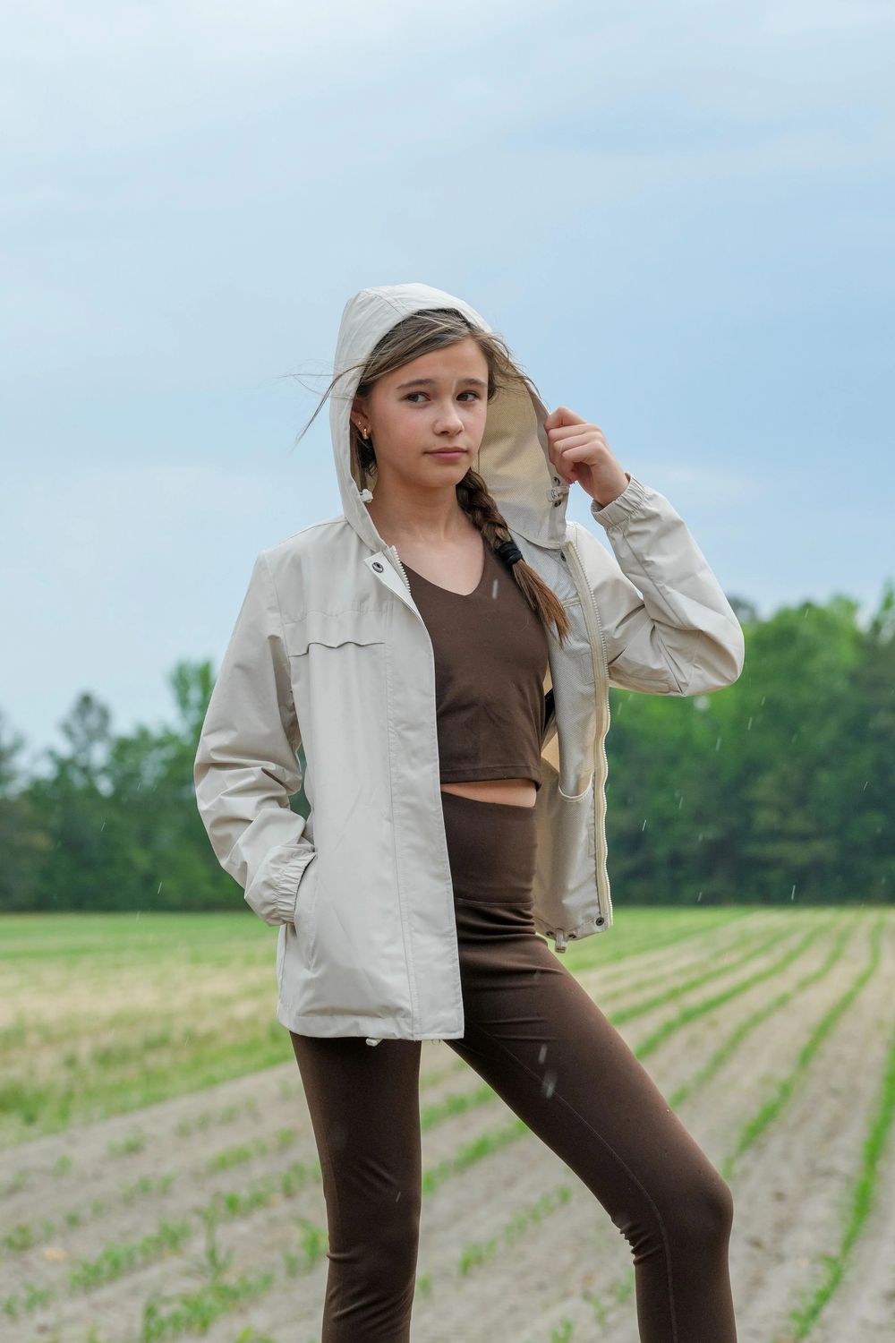 Local Girl Rain Jacket - Light Sand