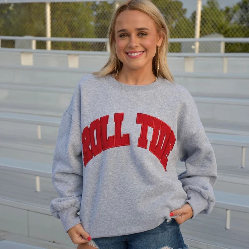 Lulu Mac Roll Tide Sweatshirt - Grey