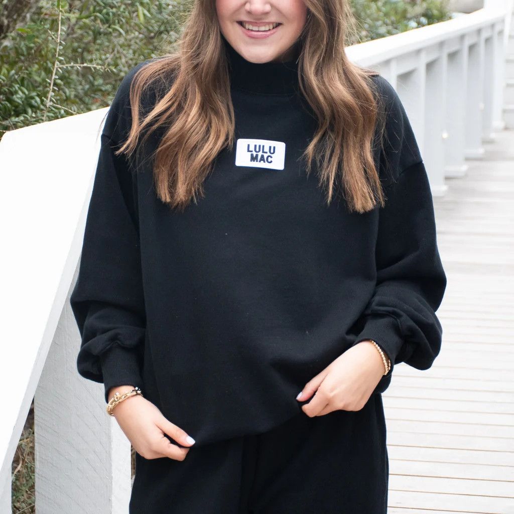 Lulu Mac Terry Cloth Long Sleeve - Black