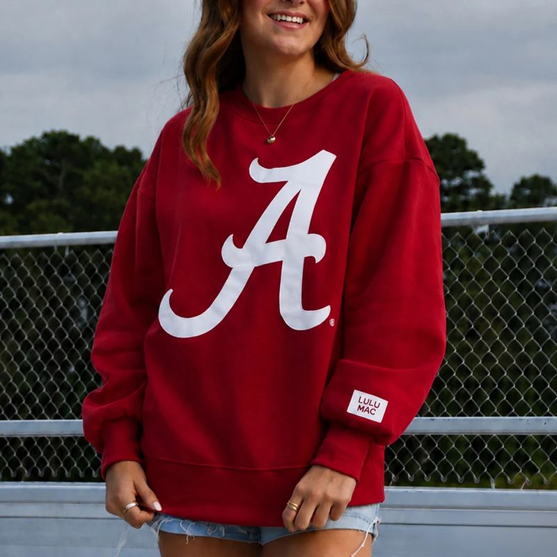 Lulu Mac Puff Sweatshirt - Crimson
