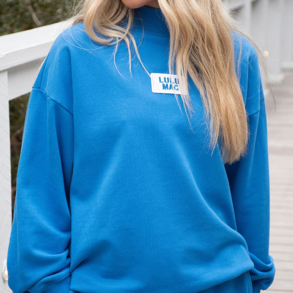 Lulu Mac Terry Cloth Long Sleeve - Bright Blue