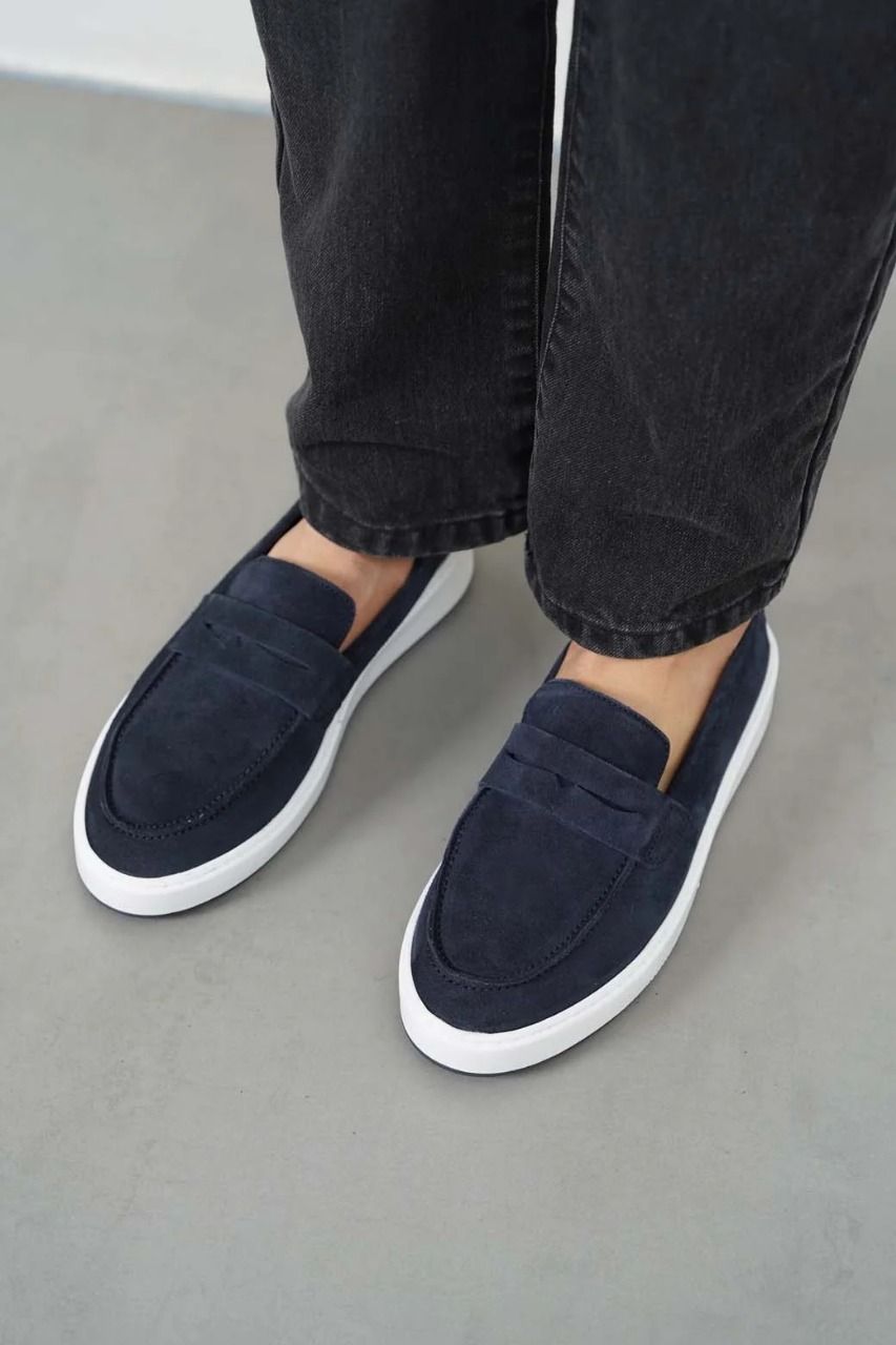SUEDE PENNY LOAFERS