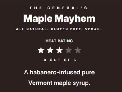 The General's 'Maple Mayhem' Maple Syrup