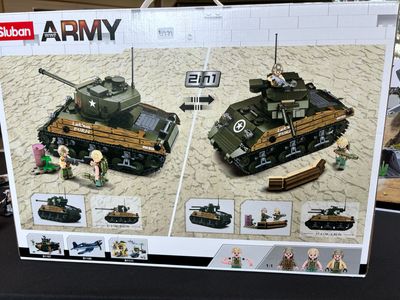 Model Bricks - M4A3 Sherman Tank (Pacific)