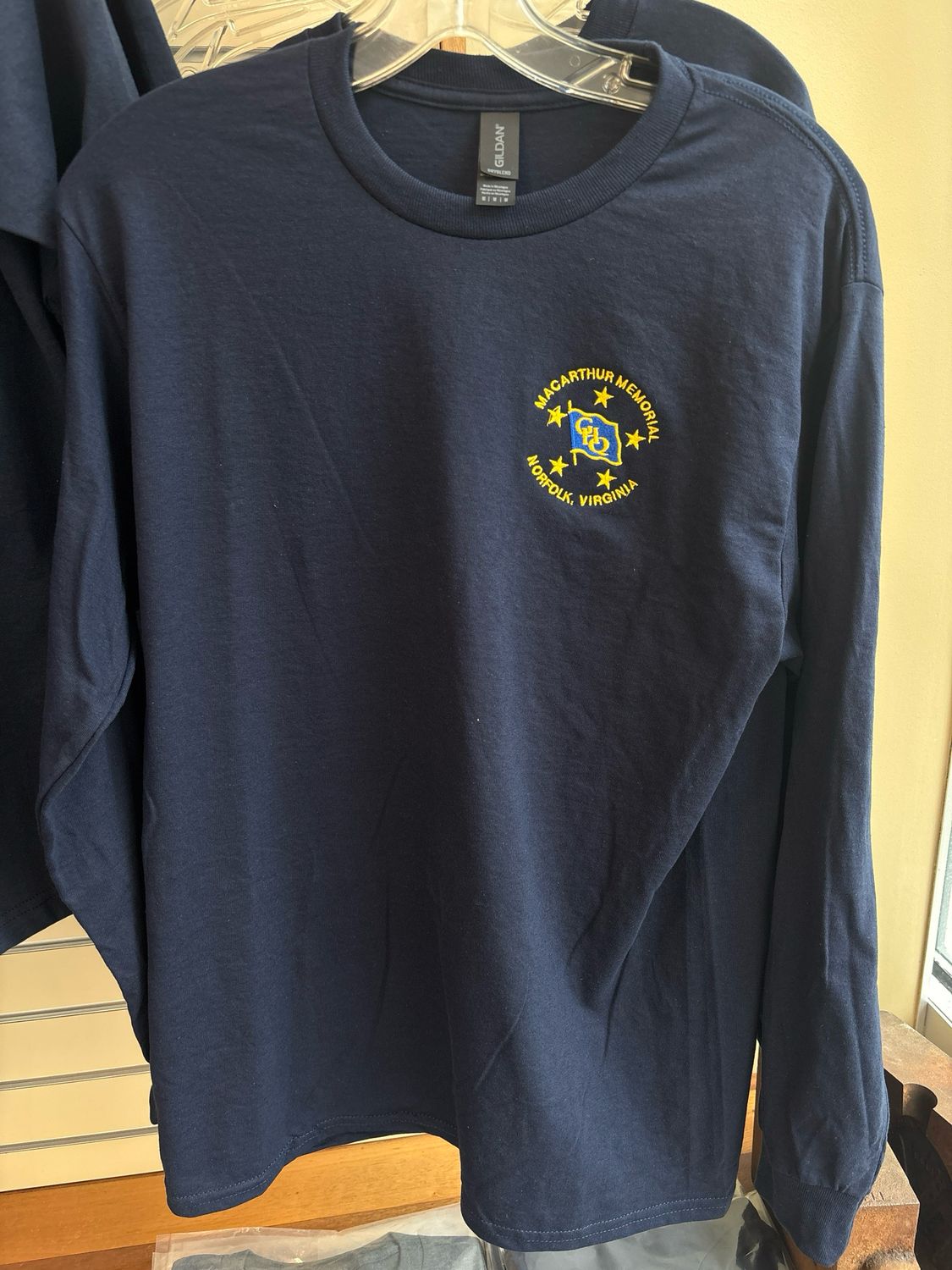 Long Sleeve Navy Blue with Embroidering - MacArthur Memorial