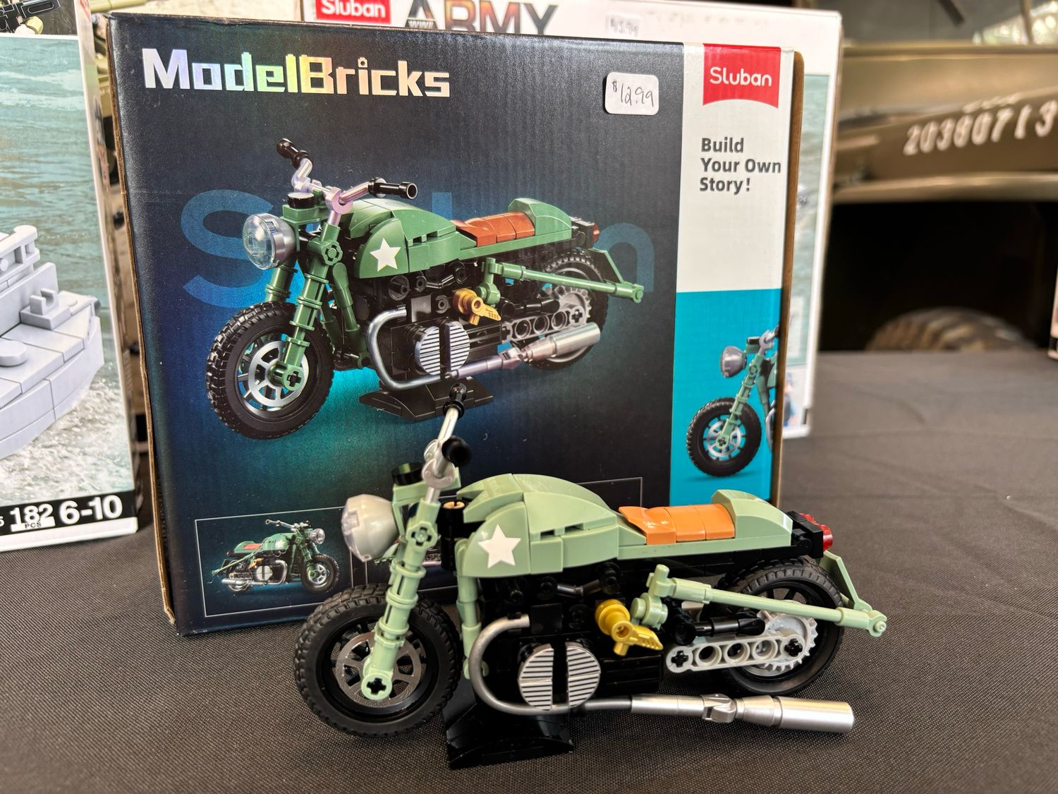 Model Bricks - U.S. Army Motorcycle