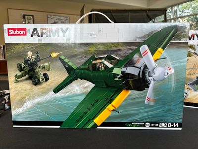Model Brick - Zero Fighter with AA Gun