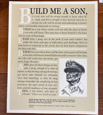 "A Father's Prayer" (Build Me a Son) Poster